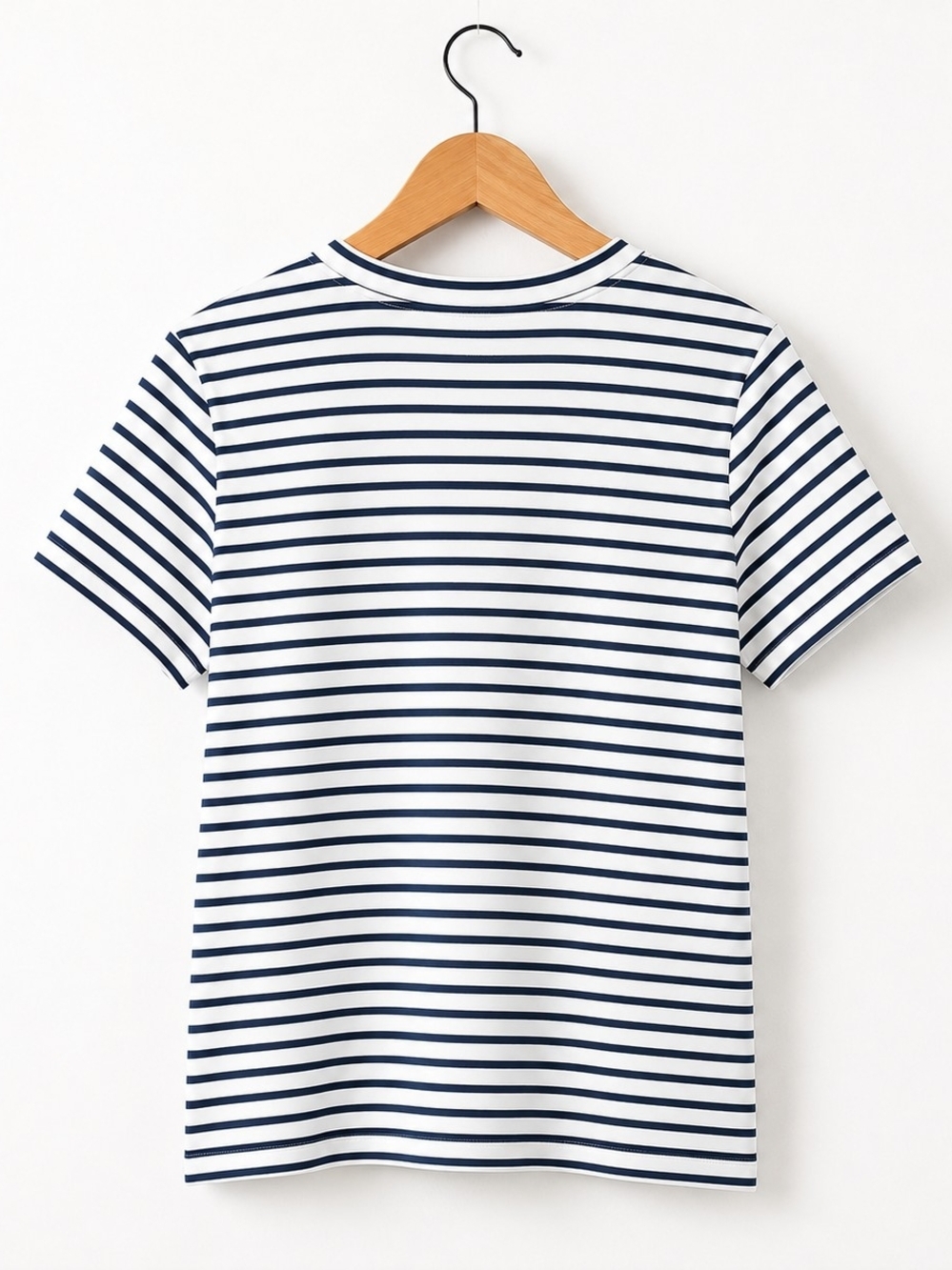 J CREW Striped Navy and White Crewneck Tee - Women - Picture 4 of 5